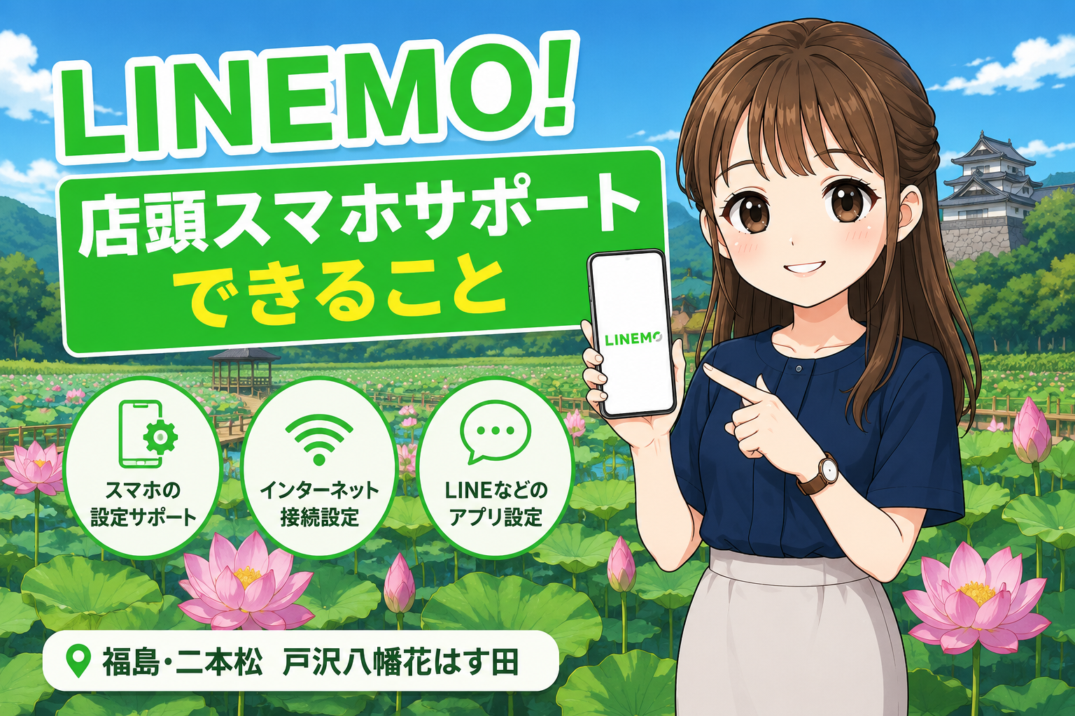 LINEMO店舗サポート受ける方法！店頭スマホサポートでできること